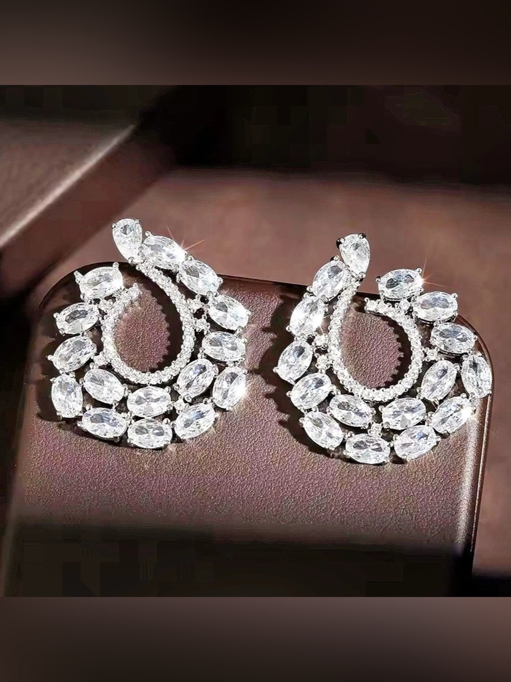 New Crystal Drop Earrings in Silver